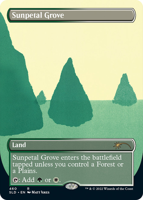 Sunpetal Grove (Secret Lair) (Borderless)\nPromo: General\nSingle\nMagic The Gathering