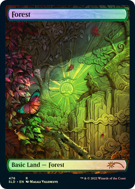 Forest (Secret Lair) (#476) (Full Art)\nPromo: General\nSingle\nMagic The Gathering