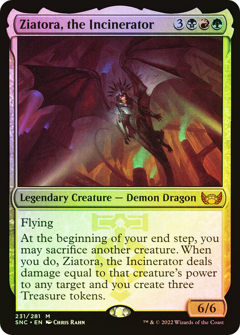 Ziatora, the Incinerator\nStreets of New Capenna\nSingle\nMagic The Gathering