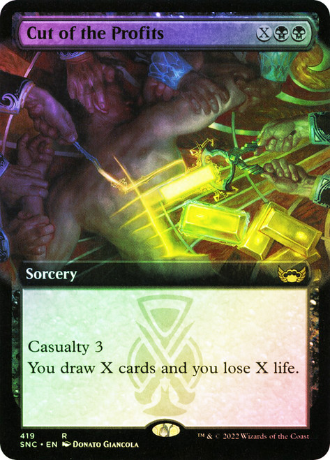 Cut of the Profits (Extended Art)\nStreets of New Capenna - Variants\nSingle\nMagic The Gathering