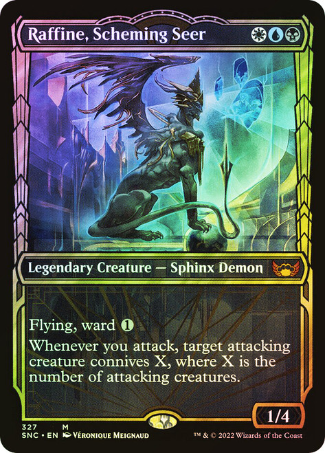 Raffine, Scheming Seer (Showcase)\nStreets of New Capenna - Variants\nSingle\nMagic The Gathering