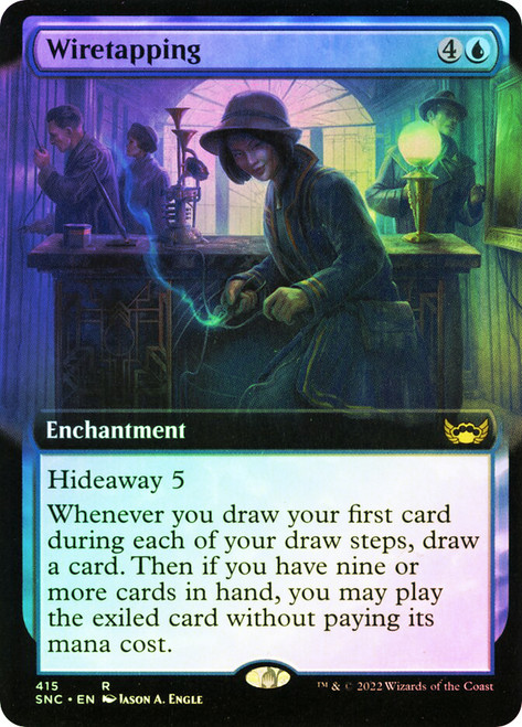 Wiretapping (Extended Art)\nStreets of New Capenna - Variants\nSingle\nMagic The Gathering