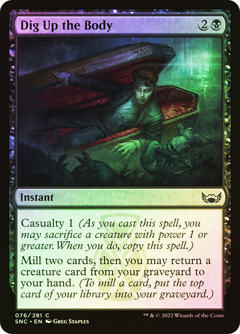 Dig Up the Body\nStreets of New Capenna\nSingle\nMagic The Gathering