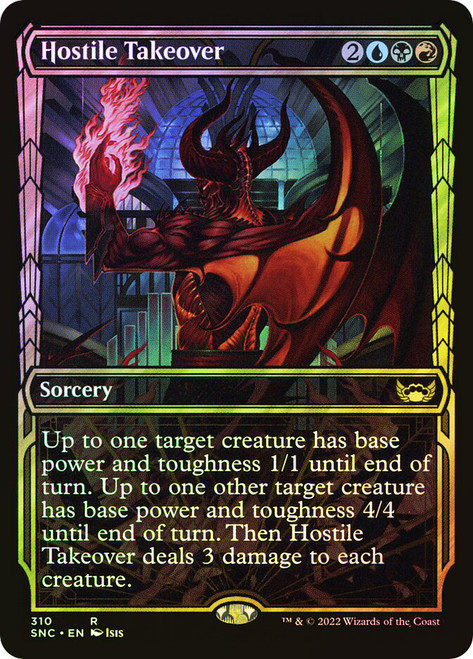 Hostile Takeover (Showcase)\nStreets of New Capenna - Variants\nSingle\nMagic The Gathering