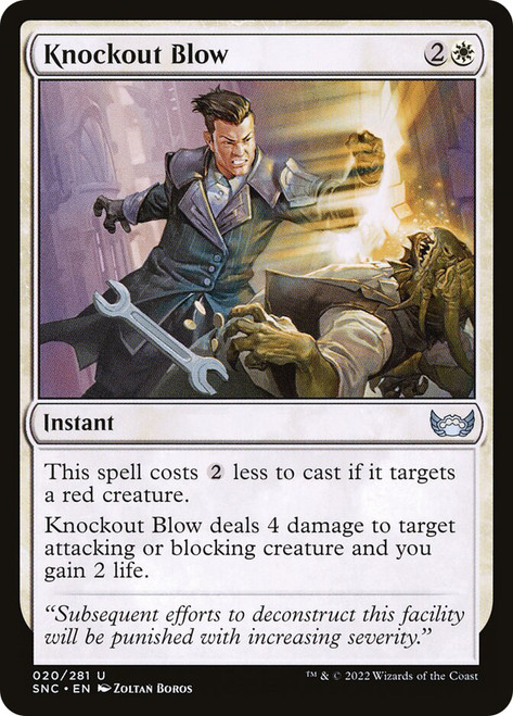 Knockout Blow\nStreets of New Capenna\nSingle\nMagic The Gathering