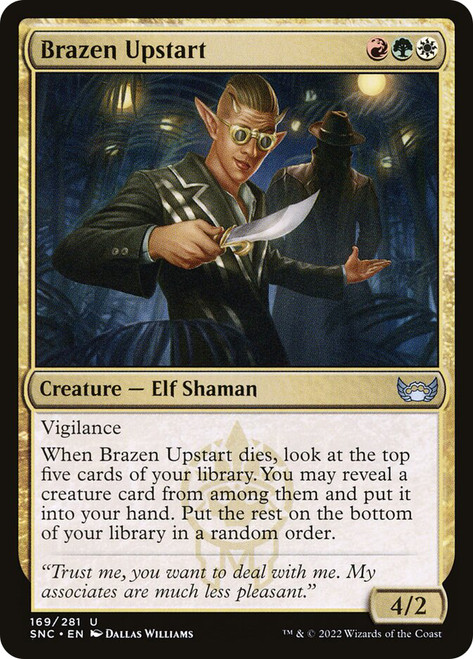 Brazen Upstart\nStreets of New Capenna\nSingle\nMagic The Gathering