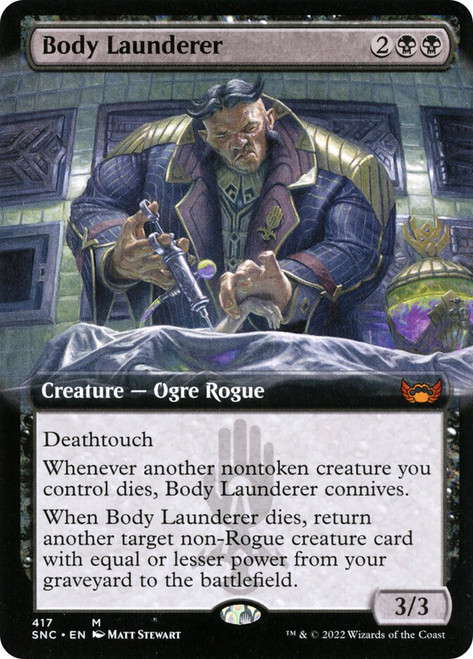 Body Launderer (Extended Art)\nStreets of New Capenna - Variants\nSingle\nMagic The Gathering