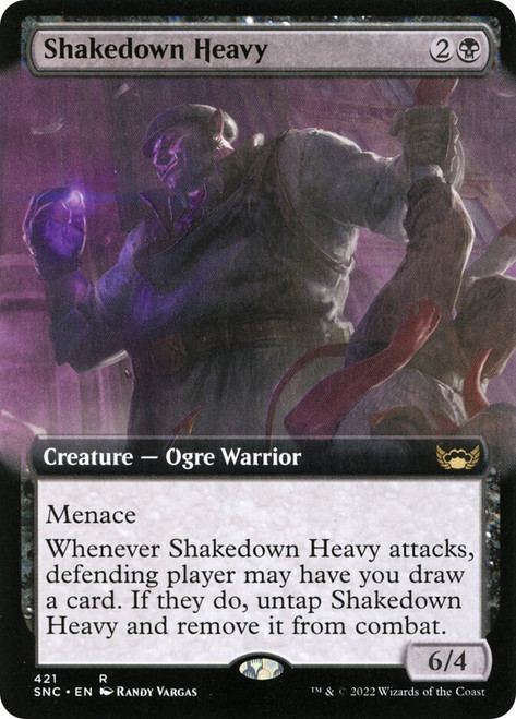 Shakedown Heavy (Extended Art)\nStreets of New Capenna - Variants\nSingle\nMagic The Gathering