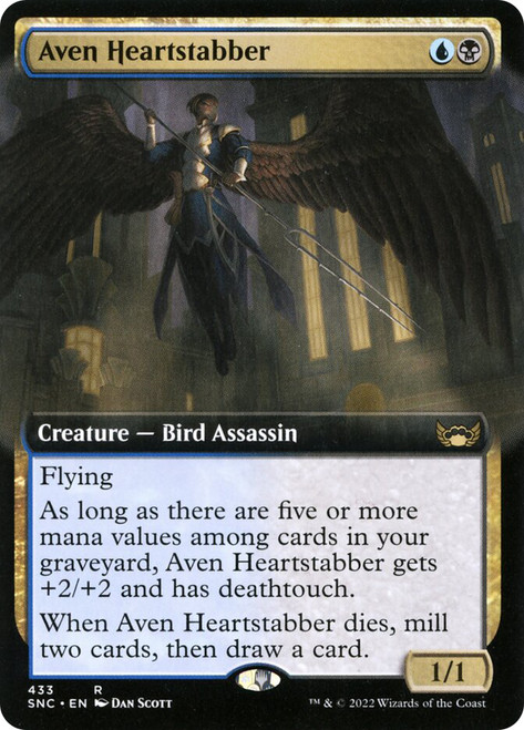Aven Heartstabber (Extended Art)\nStreets of New Capenna - Variants\nSingle\nMagic The Gathering