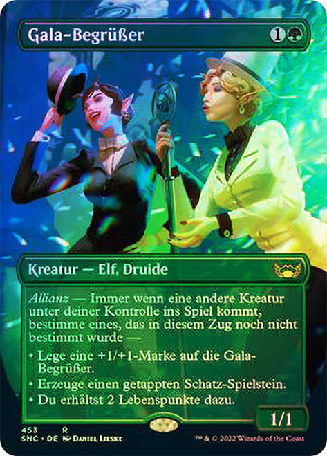 Gala Greeters (#453) (Borderless)\nStreets of New Capenna - Variants - German\nSingle\nMagic The Gathering