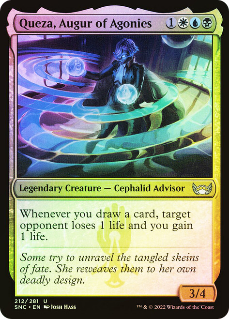Queza, Augur of Agonies\nStreets of New Capenna\nSingle\nMagic The Gathering
