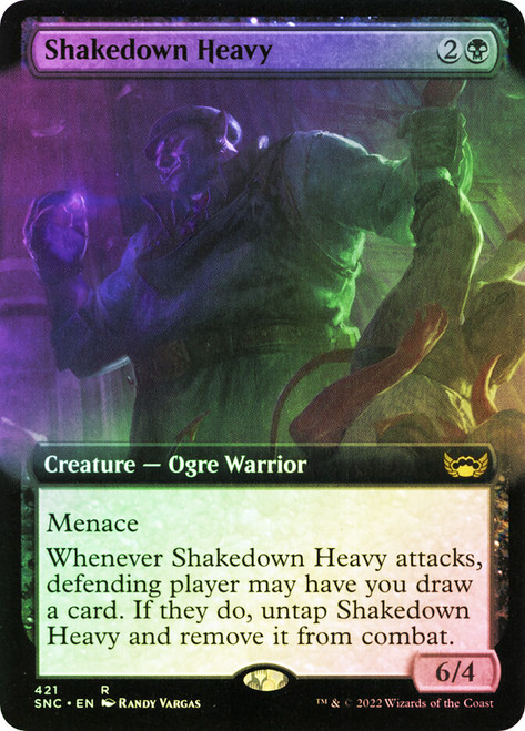 Shakedown Heavy (Extended Art)\nStreets of New Capenna - Variants\nSingle\nMagic The Gathering