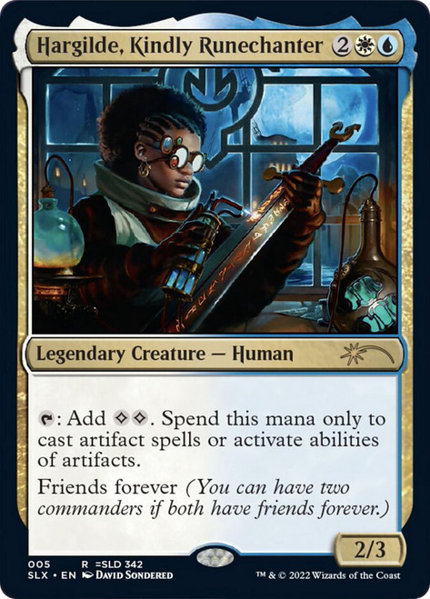 Hargilde, Kindly Runechanter (Secret Lair)\nPromo: General\nSingle\nMagic The Gathering