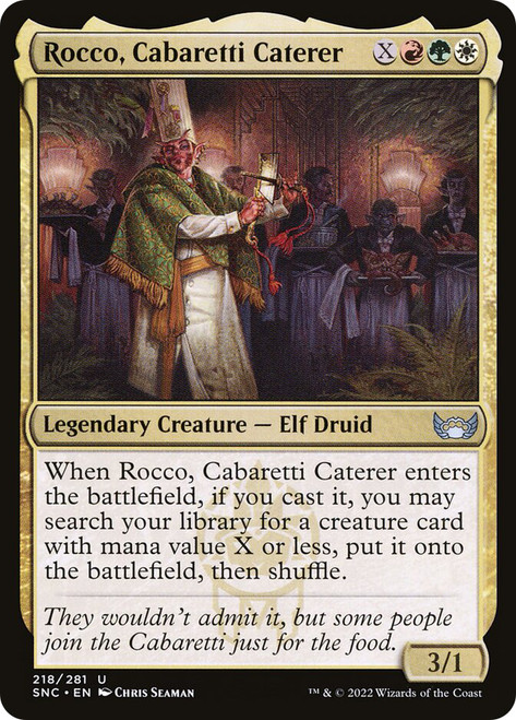 Rocco, Cabaretti Caterer\nStreets of New Capenna\nSingle\nMagic The Gathering