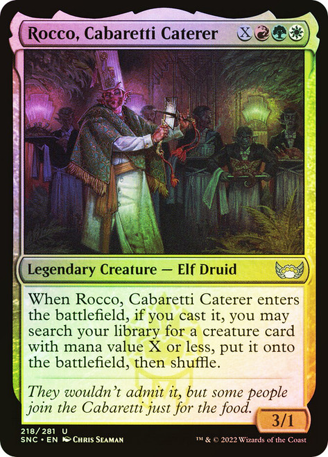 Rocco, Cabaretti Caterer\nStreets of New Capenna\nSingle\nMagic The Gathering