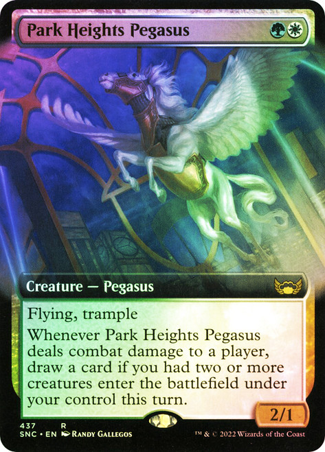 Park Heights Pegasus (Extended Art)\nStreets of New Capenna - Variants\nSingle\nMagic The Gathering