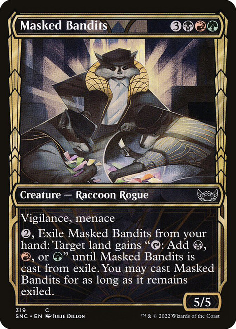 Masked Bandits (Showcase)\nStreets of New Capenna - Variants\nSingle\nMagic The Gathering