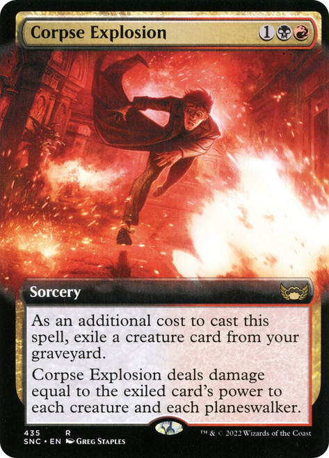 Corpse Explosion (Extended Art)\nStreets of New Capenna - Variants\nSingle\nMagic The Gathering
