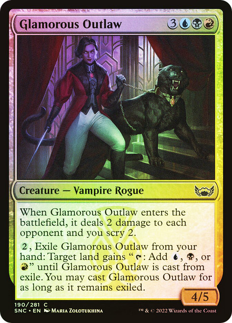 Glamorous Outlaw\nStreets of New Capenna\nSingle\nMagic The Gathering