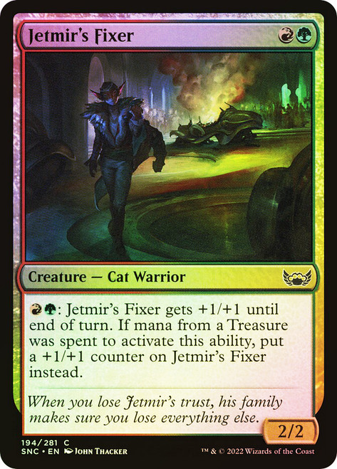 Jetmir's Fixer\nStreets of New Capenna\nSingle\nMagic The Gathering