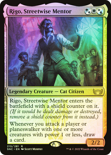 Rigo, Streetwise Mentor\nStreets of New Capenna\nSingle\nMagic The Gathering