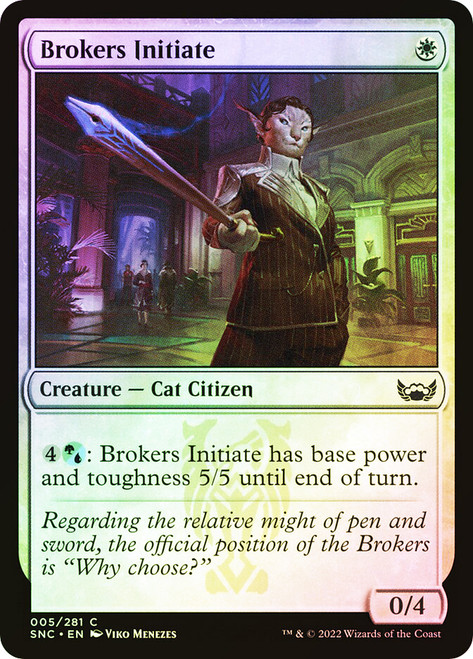 Brokers Initiate\nStreets of New Capenna\nSingle\nMagic The Gathering