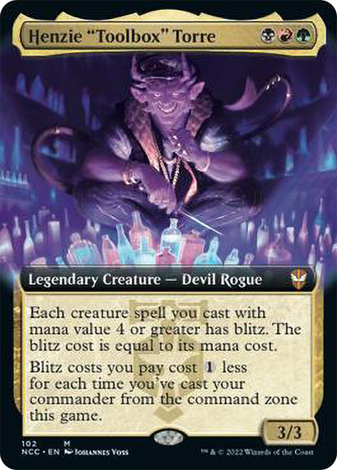 Henzie "Toolbox" Torre (Extended Art)\nStreets of New Capenna Commander - Variants\nSingle\nMagic The Gathering