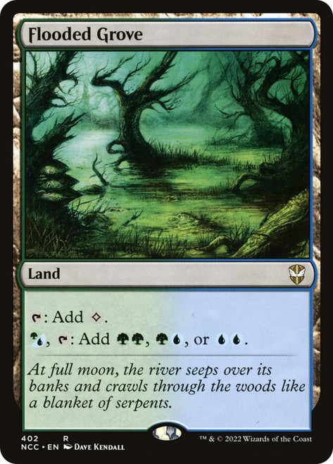 Flooded Grove\nStreets of New Capenna Commander\nSingle\nMagic The Gathering