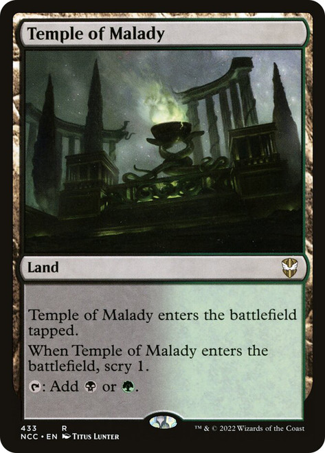 Temple of Malady\nStreets of New Capenna Commander\nSingle\nMagic The Gathering