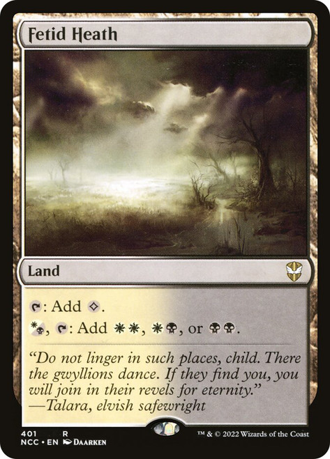 Fetid Heath\nStreets of New Capenna Commander\nSingle\nMagic The Gathering