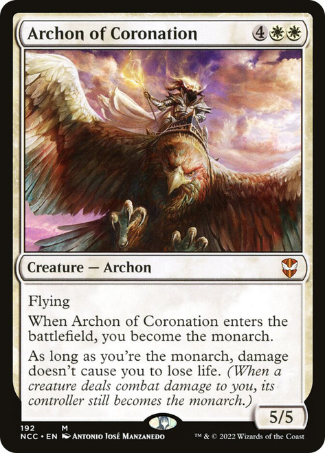 Archon of Coronation\nStreets of New Capenna Commander\nSingle\nMagic The Gathering