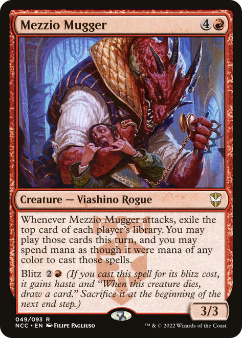 Mezzio Mugger\nStreets of New Capenna Commander\nSingle\nMagic The Gathering