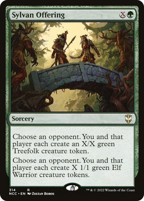 Sylvan Offering\nStreets of New Capenna Commander\nSingle\nMagic The Gathering