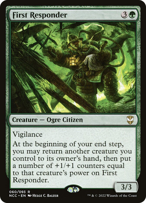 First Responder\nStreets of New Capenna Commander\nSingle\nMagic The Gathering