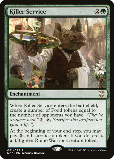 Killer Service\nStreets of New Capenna Commander\nSingle\nMagic The Gathering