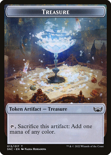 {Treasure Token} (#13)\nStreets of New Capenna\nSingle\nMagic The Gathering