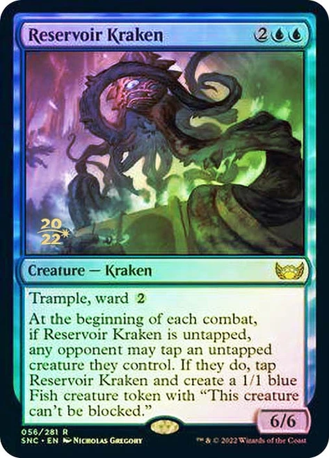 Reservoir Kraken (Prerelease) (Streets of New Capenna)\nPromo: Date Stamped\nSingle\nMagic The Gathering