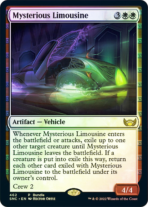 Mysterious Limousine (Bundle)\nPromo: Date Stamped\nSingle\nMagic The Gathering