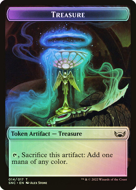 {Treasure Token} (#14) // {Wizard Token}\nStreets of New Capenna\nSingle\nMagic The Gathering