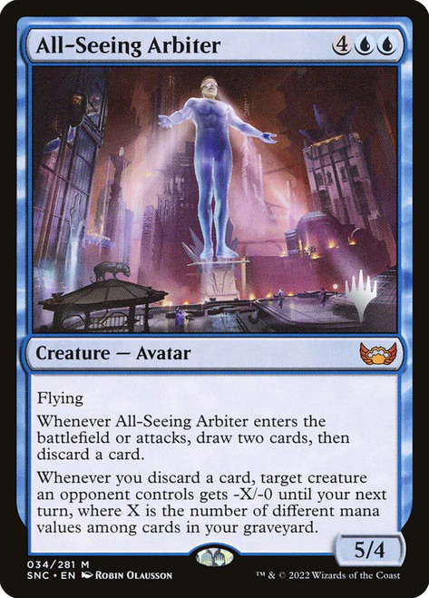 All-Seeing Arbiter (Promo Pack) (Streets of New Capenna)
Promo
Single
Magic: The Gathering