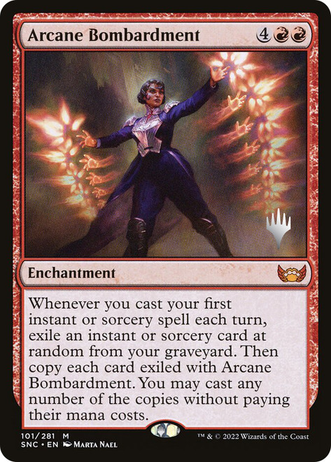 Arcane Bombardment (Promo Pack) (Streets of New Capenna)
Promo
Single
Magic: The Gathering