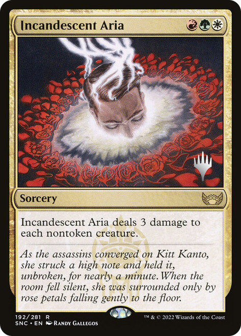 Incandescent Aria (Promo Pack) (Streets of New Capenna)
Promo
Single
Magic: The Gathering