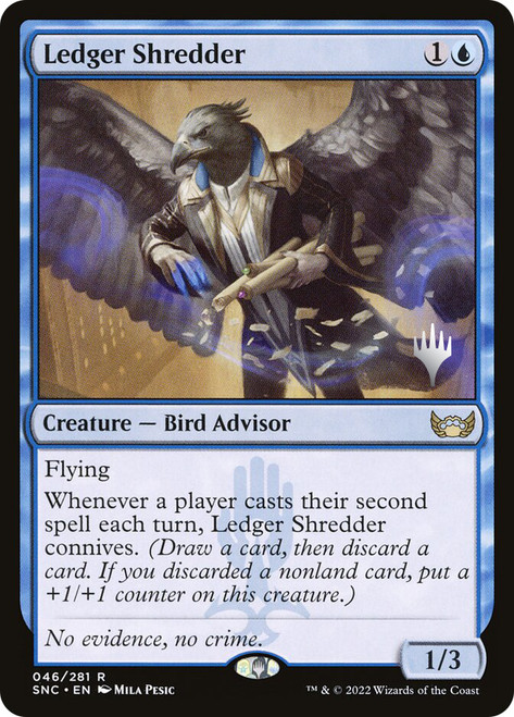 Ledger Shredder (Promo Pack) (Streets of New Capenna)
Promo
Single
Magic: The Gathering