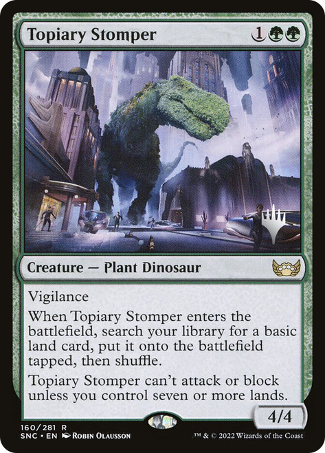 Topiary Stomper (Promo Pack) (Streets of New Capenna)
Promo
Single
Magic: The Gathering