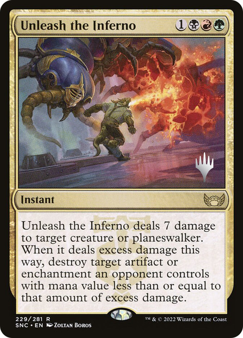 Unleash the Inferno (Promo Pack) (Streets of New Capenna)
Promo
Single
Magic: The Gathering