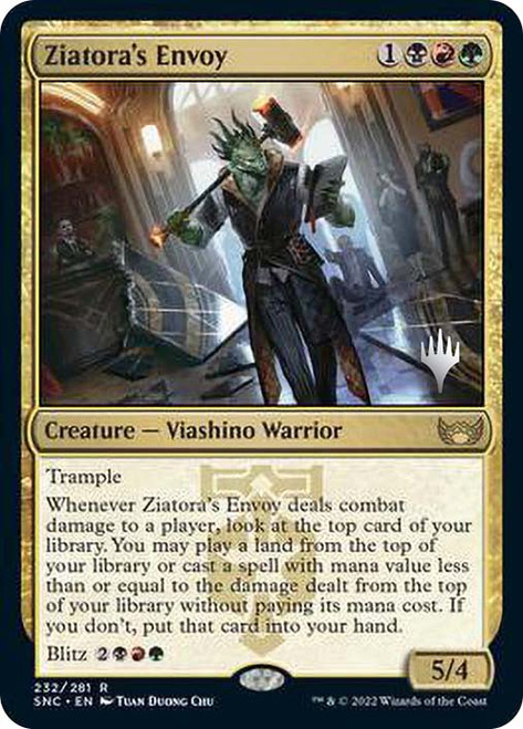 Ziatora's Envoy (Promo Pack) (Streets of New Capenna)\nPromo: Planeswalker Stamped\nSingle\nMagic The Gathering