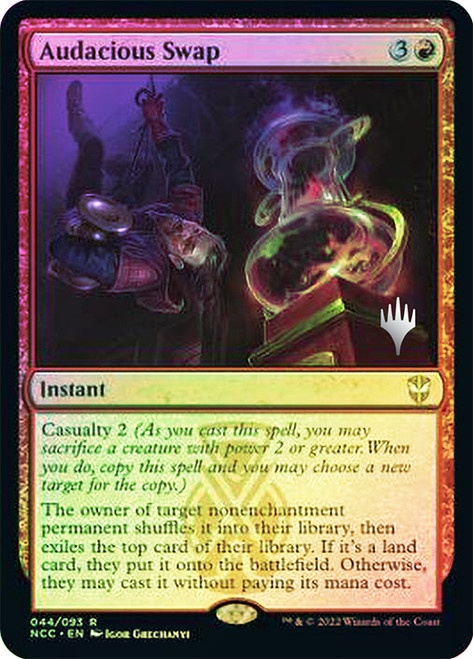 Audacious Swap (Promo Pack) (Streets of New Capenna Commander)
Promo
Single
Magic: The Gathering