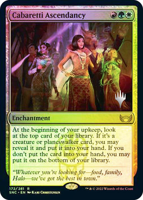 Cabaretti Ascendancy (Promo Pack) (Streets of New Capenna)\nPromo: Planeswalker Stamped\nSingle\nMagic The Gathering