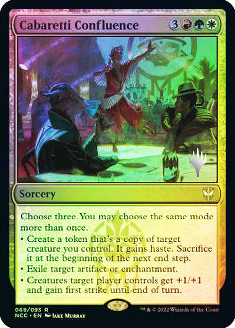 Cabaretti Confluence (Promo Pack) (Streets of New Capenna Commander)\nPromo: Planeswalker Stamped\nSingle\nMagic The Gathering