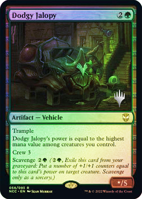 Dodgy Jalopy (Promo Pack) (Streets of New Capenna Commander)
Promo
Single
Magic: The Gathering